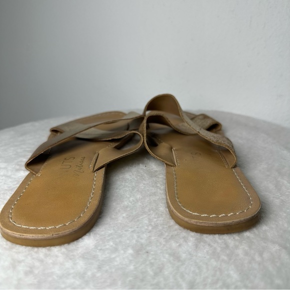 Coconuts by Matisse Pebble Metallic Sandals Leather Flats Sandals - Picture 6 of 15